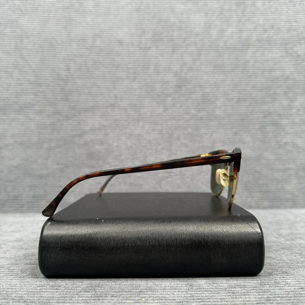 Ray-Ban RB3016 Clubmaster Tortoise Blue Flash Mirror Sunglasses 51mm Y2k